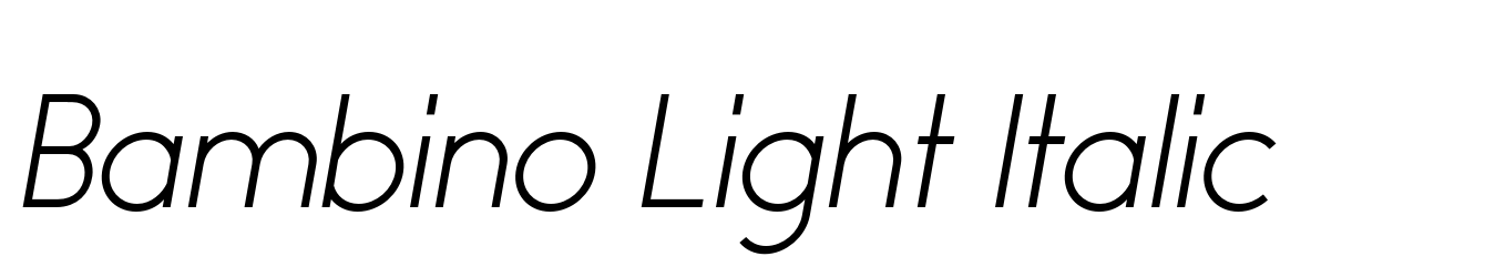 Bambino Light Italic